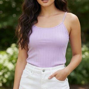 Pink Ribbed Camisole Top